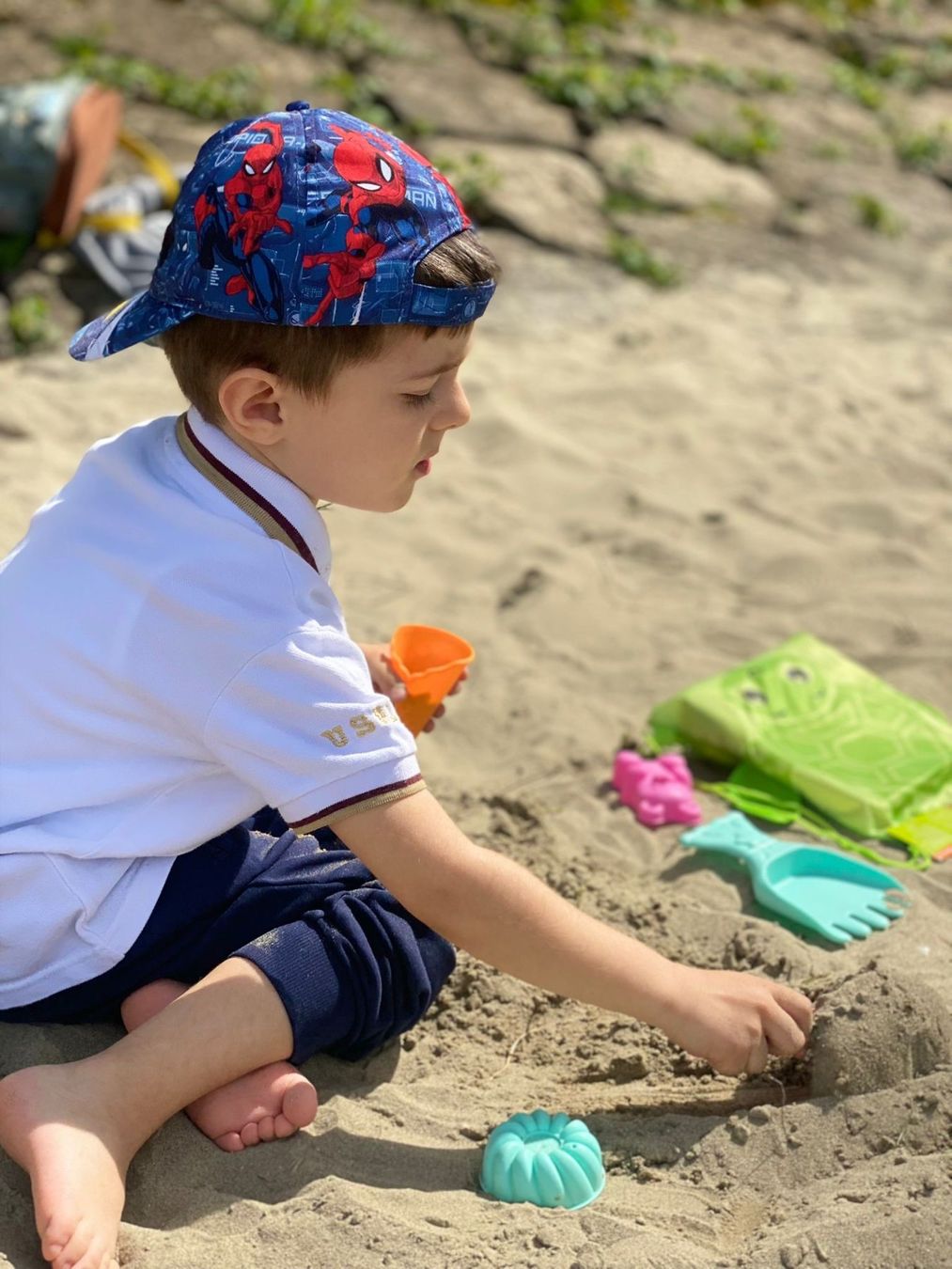 Kinder Sandspielzeug Set mit Rucksack | Strandspielzeug